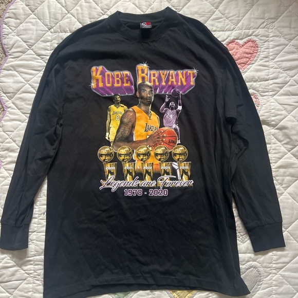 Kobe Bryant printed legends are forever black long sleeve shirt 2XL men’s sports - Picture 10 of 15